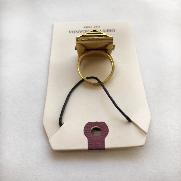 Obey Jewelry "Trapped" Ring Antique Gold - Picture 3 of 5